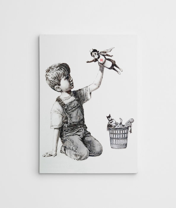 Wallity Lienzo Decorativo Banksy WY62 (50 x 70 cm)